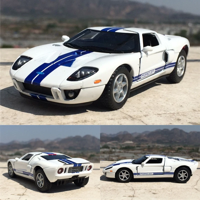

High simulation 1:36 scale Ford GT sports car model alloy pull back car model toy 2 open the door wholesale Free shipping