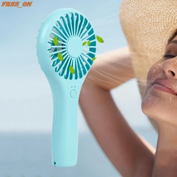 

Portable Hand Fan Battery Operated USB Power Handheld Mini Fan Cooler with Strap