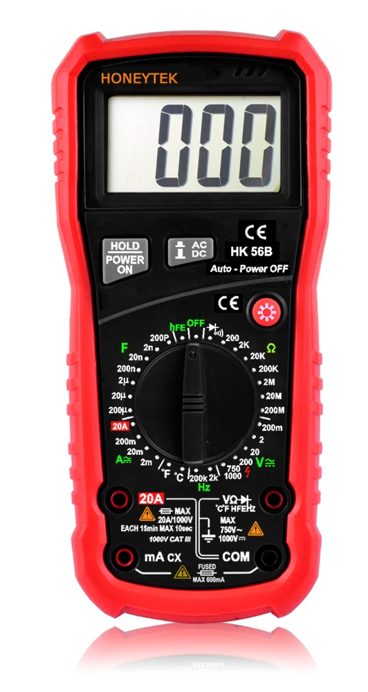 2018 new released Digital Multimeter with Temperature testing and