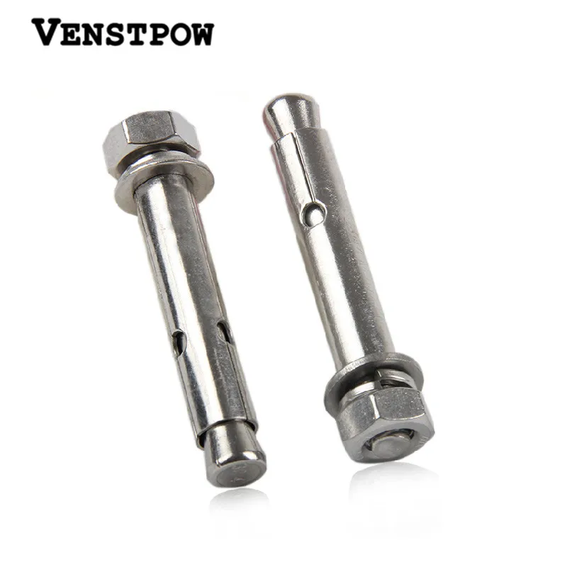 5pcs M8X60 /70/80/90/100mm 304 stainless steel expansion bolt screw