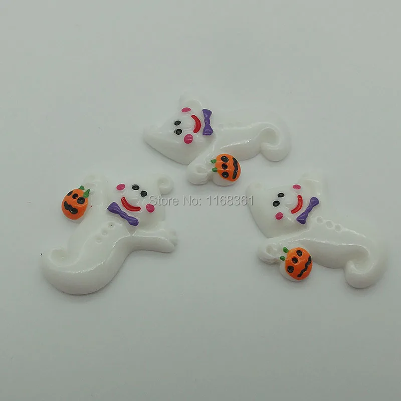 1pcs/lot resin flat back Halloween happy phantom 32mm Cabochons Scrapbooking Hair Bow Center DIY Christmas decration C103-4