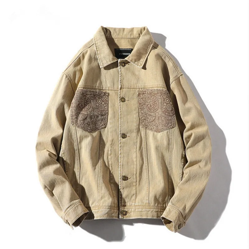 Male Summer Denim Jacket Men New Streetwear Turn Down Collar Jacket Casual Print Long Sleeve Coat Hip Hop Male Fashion Jackets Male Summer Denim Jacket Men New Streetwear Turn Down Collar Jacket Casual Print Long Sleeve Coat Hip Hop Male Fashion Jackets