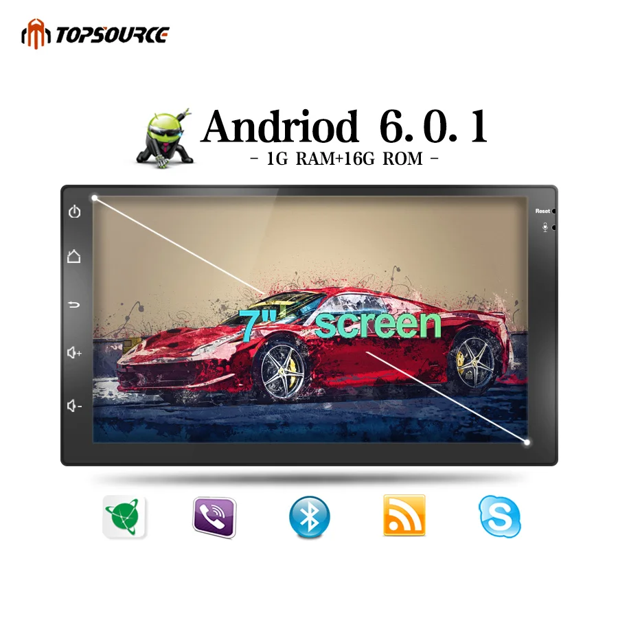 

TOPSOURCE Car Multimedia Player Universal 7 Inch 2 Din Android Car Radio GPS Car DVD Player GPS NAVIGATION For VW Nissan TOYOTA