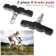 2 шт. V тормозные блоки велосипедный велосипед обувь для горного велосипеда резиновые колодки Блоки велосипедная тормозная колодка комплект велосипедные аксессуары