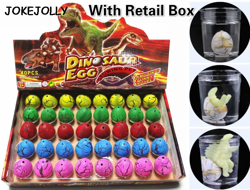 dinosaur egg toy in water