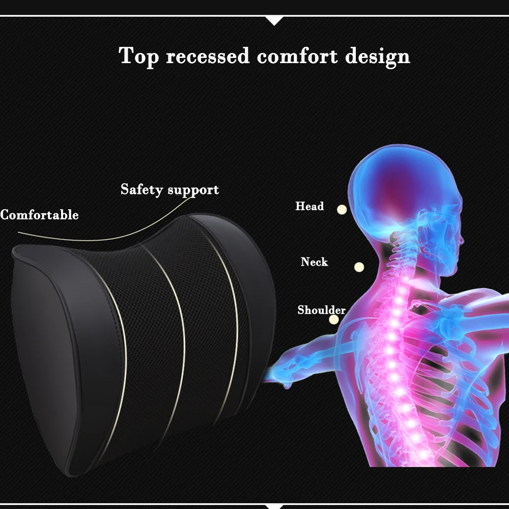 JINSERTA, новинка, подголовник для автомобиля, подушка для шеи, 3D, дышащая, подушка для спинки сиденья, поясничная, поддерживающая, подушка для отдыха, для автомобиля, аксессуары