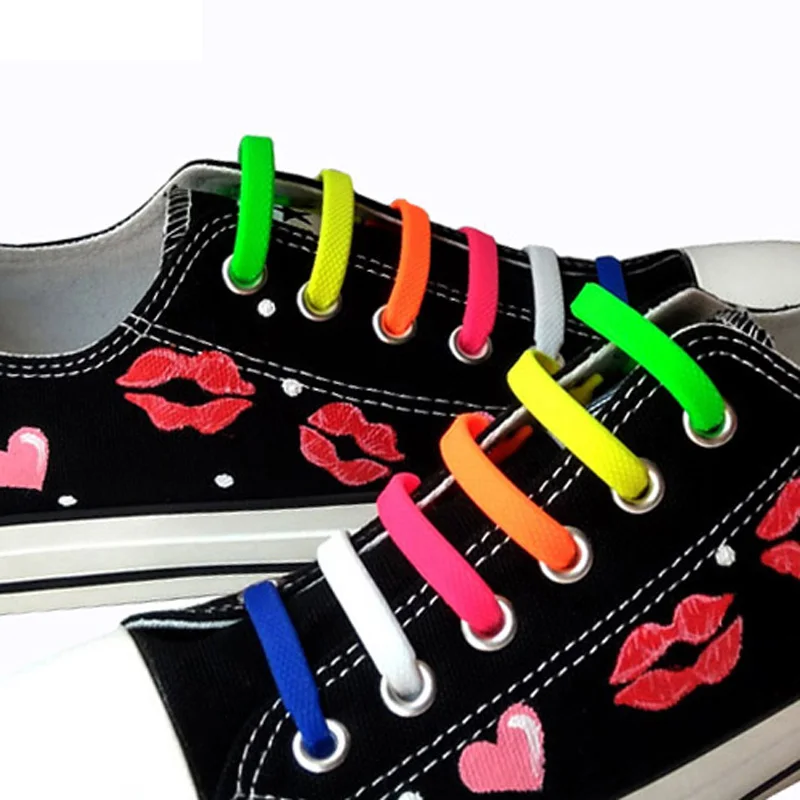  JUP3 Packs 48 Roots Lace Elastic Shoe Laces Sneaker Women Men Silicone Laces Silicone Shoelaces All Sneakers Fit Strap Shoelace