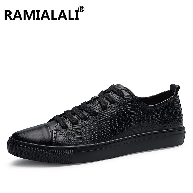 Moda Couro Do Lace Genuíno Up Preguiçosos Casuais Mocassins Masculino Sexo Preto De marrom Reais Dos Da Flats Homens Sapatos Y5w66q