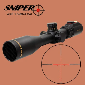 

SNIPER WKP 1.5-6X44 SAL Hunting Side Parallax Adjustment Glass Etched Reticle RG Illuminated with Bubble Level Rifle Scope
