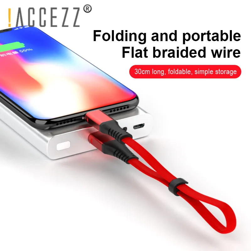 ! ACCEZZ USB зарядное устройство короткий кабель для Apple iPhone Xs Max XR X 7 6 Plus iPad планшет