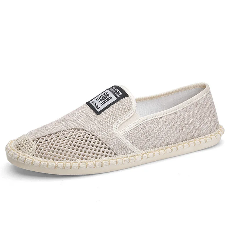 

Breathable Casual Men's Shoes 2019 Canvas Shoes Espadrilles Men Summer Leisure Flat Fisherman Driving Shoes Chaussure Homme