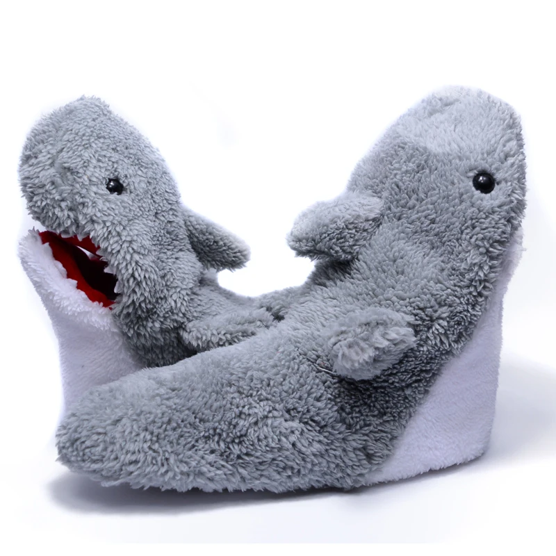 

Millffy Winter baby shark slipper cotton comfort warm home cartoon shark boots indoor floor shoes parent-child kids bootie shoes