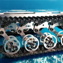 Rc Танк шасси автомобиля с амортизатором алюминиевый сплав гусеничный трек автомобиля эксперимент платформа сервопривод DIY