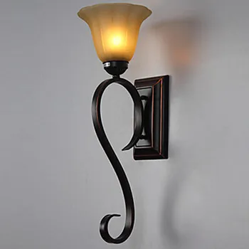 

Europe Style Brass Vintage Iron Art LED Wall Lamps Stair Wall Light Fixtures For Home Wall Sconce Arandelas Lampara De Pared