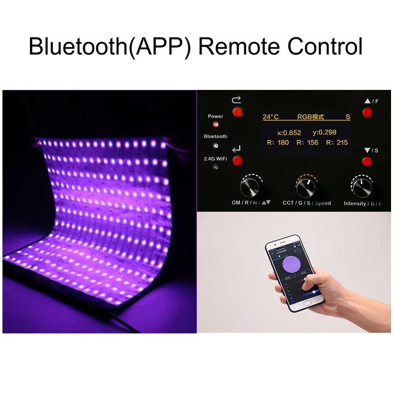  FalconEyes 100W RGB LED Video Fotografia Light Support APP Remote Control Portable 21 Scene Mode Co - 33026316401