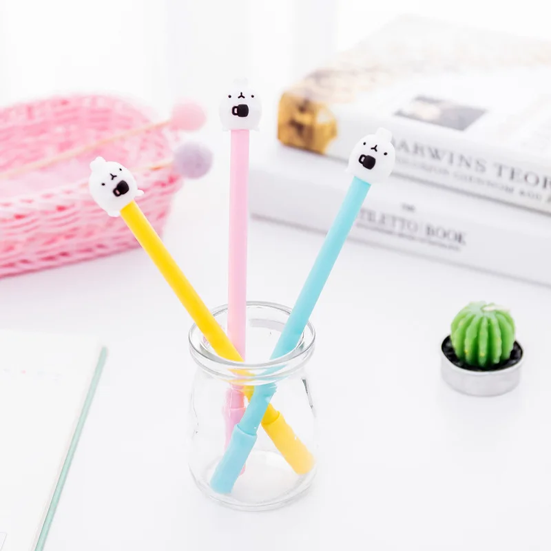 

3PCS Kawaii Rabbit Gel Pen School Office Supply Writing Pen Student Stationery Black Ink 0.5mm