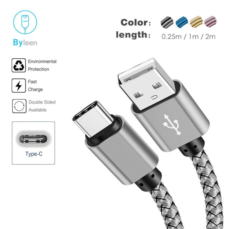 

USB Cable For Xiaomi mi a1 a2 9 8 mi mix 3 2 black shark 2 USB Type C Tipe C Fast Charger For UMiDiGi One Max F1 One Pro A1 Pro