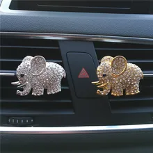 Кристалл металла Слоны духи клип для Автомобильная розетка освежитель воздуха автомобиля-Стайлинг декоративный орнамент автомобильные аксессуары