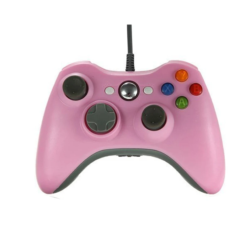Pink Для xbox 360 USB проводной геймпад Поддержка Win7/8/10 Системы пульта джойстик для xbox 360 Slim/жир/E консоли игровой контроллер джойстика - Цвет: Pink