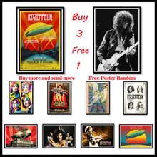 Led Zeppelin рок-музыка с покрытием бумажные Плакаты для дома спальни общежития Настенный декор Бескаркасный плакат