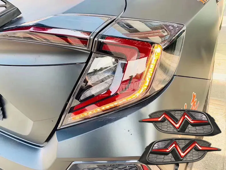 DK движения 2018 2019 для Honda Civic 10th седан новый дизайн хвост светильник задний фонарь