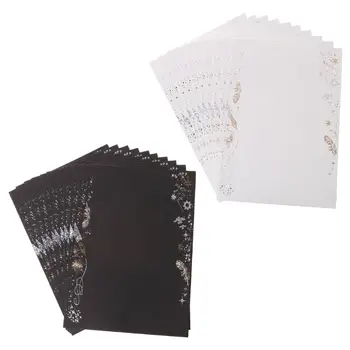 

10pcs Creative Bronzing Feather Envelope For Wedding Invitation Cards Gifts Stationery Letter
