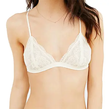 

Women Sexy Transparent Bralet Lace Bralette Crop Top Bra Wireless Brassiere See Through Intimates Camis