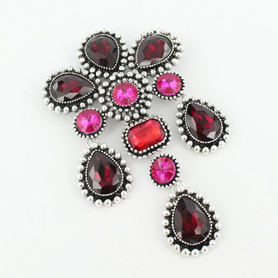 Женская Брошь высокое качество 3 цветные стеклянные хрустальные броши булавки