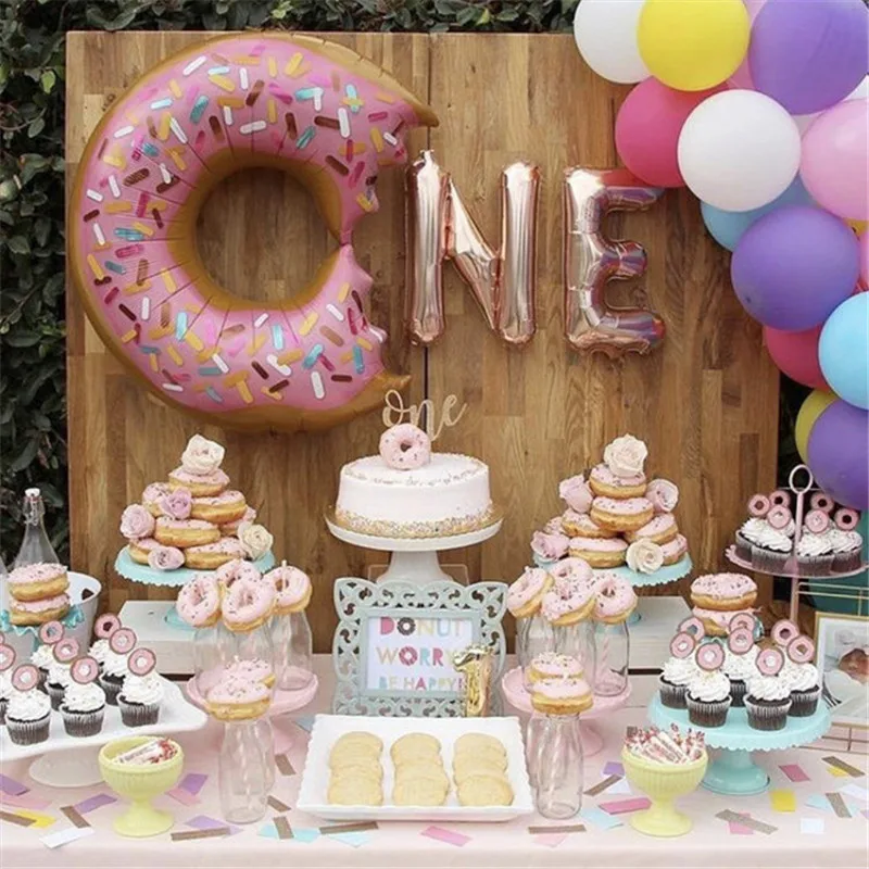 Sweet Donut Cake Topper Donut Grow Up Decor Baby Shower Girl Donut Birthday Party Donut Water Bottle Labels Strickers Supplies Ballons Accessories Aliexpress