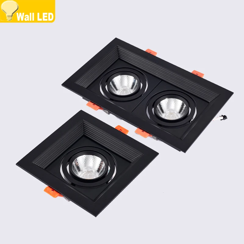 

360 degree adjustment Recessed square LED Dimmable Downlight COB 5W 10W 20W LED Spot light LED decoration Ceiling Lamp