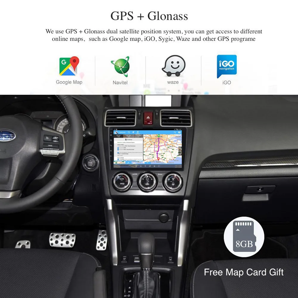 Discount Android Car Multimedia for Subaru Forster GPS 2013 2014 2015 2016 / WRX 8-Core 4gb ram 32gb rom 9" 2.5D IPS Screen Autoradio RDS 3