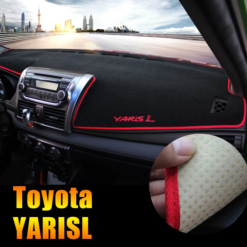 

Car dashboard Avoid light pad Instrument platform desk cover Mats Carpets LHD For Toyota YARIS L 2014 2015 Accessories