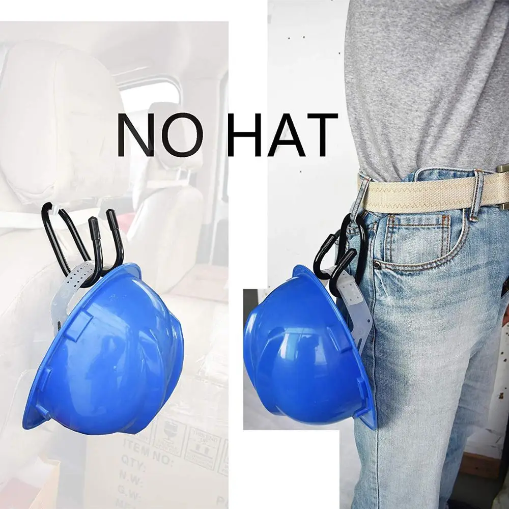 Hard Hat Belt Clip Glove Utility Belt Clip Hard Hat Grabber Hearing Protection Belt Clip Belt Hanger Clip 1pack, Black