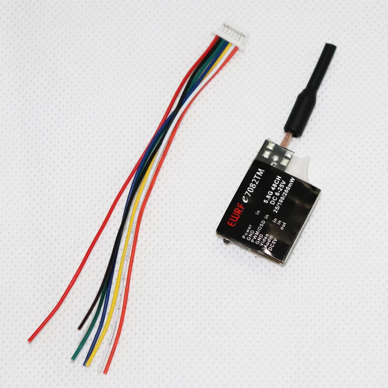 Передатчик EWRF e7082TM 5 8G 48CH 25/100/200 МВт переключаемый передатчик PitMmode в BEC Поддержка