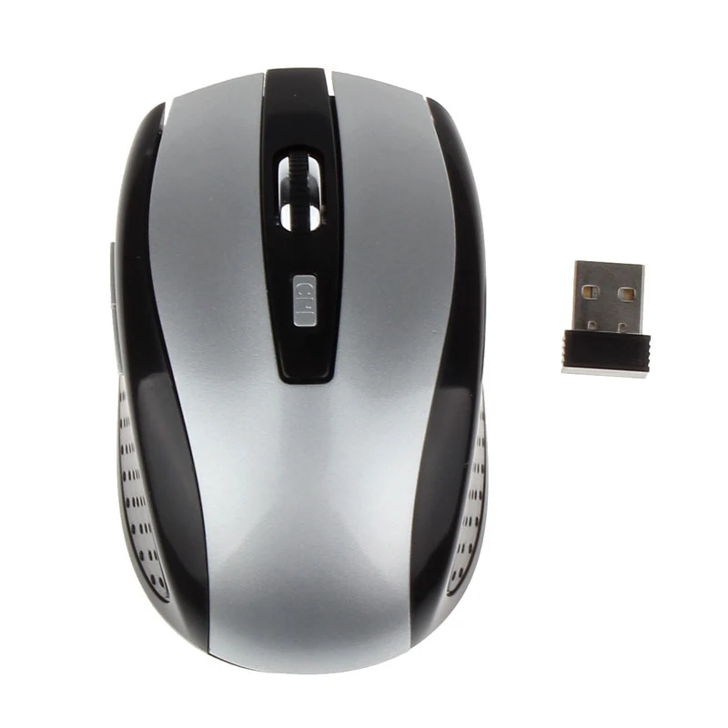 

2.4G Mini Wireless Mouse Optical 6 Buttons 1200 DPI Mice For Computer PC Laptop Gamer Plastic Silver Black Color Bluetooth Mouse