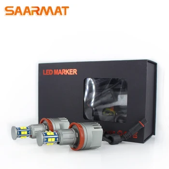 

2Pcs LED Angel Eyes Lights Canbus for BMW E60 E61 E63 X5 E70 X6 E71 E90 E91 E92 E93 M3 E89 E82 E87 H8 LED Headlight 6000K White