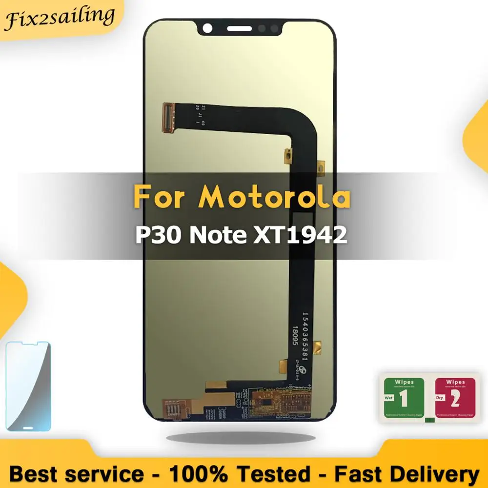 ЖК дисплей для Motorola P30 note XT1942 6 2 дюйма сенсорный экран с цифровым | Экраны для мобильных телефонов -33042992910
