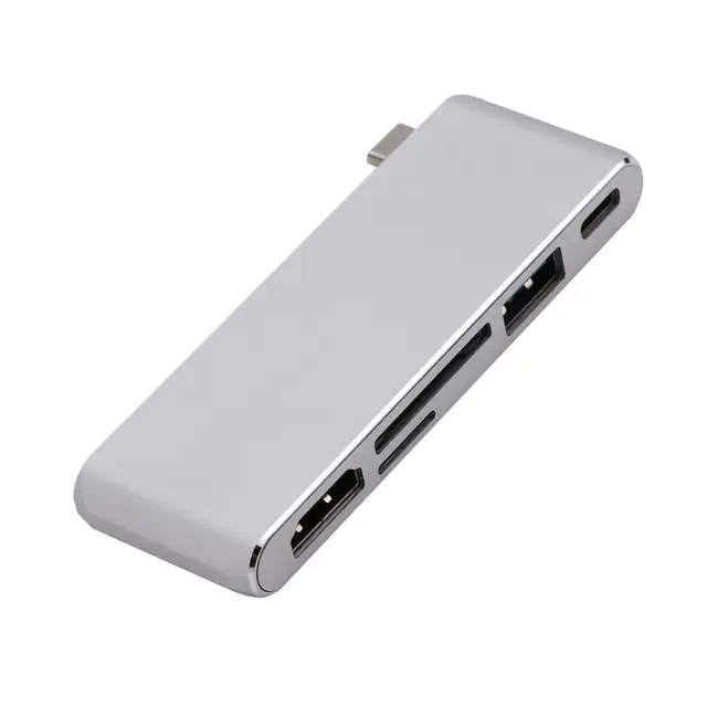 5 In 1 Multiple Port Adapter USB Type C Hub With 4K HDMI Output + PD+SD