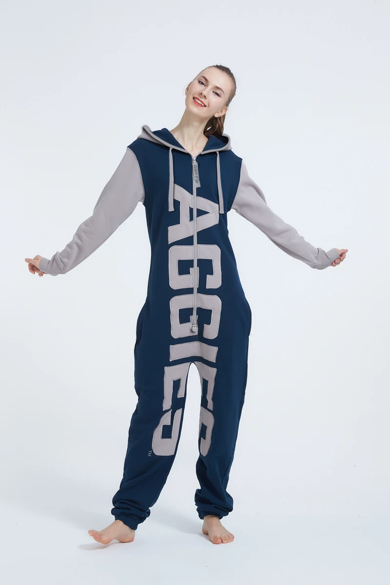 

ZOOOP IT UP Overall One Piece Jumpsuit All In Onesies Nordic Way Hoody Fleece Romper