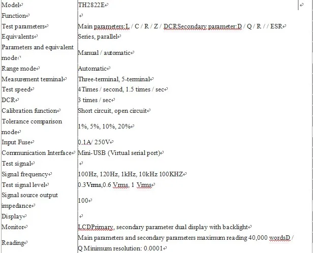 Профессиональный портативный цифровой мост LCR высокой точности 100 кгц цифровой тестер параметров частоты сигнала