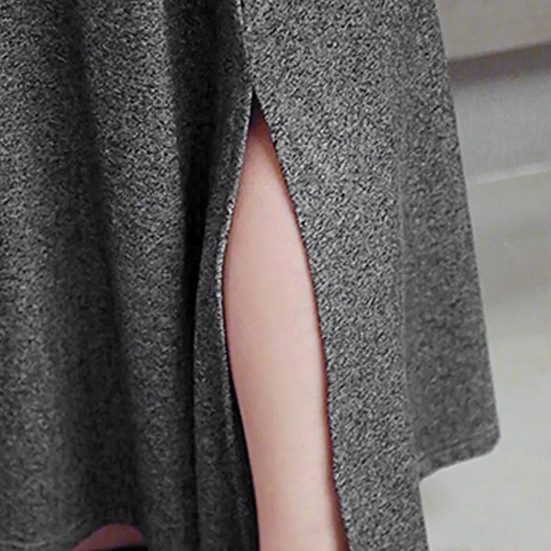 Пикантные Для женщин Сторона Разделение макси юбка Летний Стиль Slim Fit Повседневное длинные брюки для девочек эластичные юбки с завязками нуз магазин