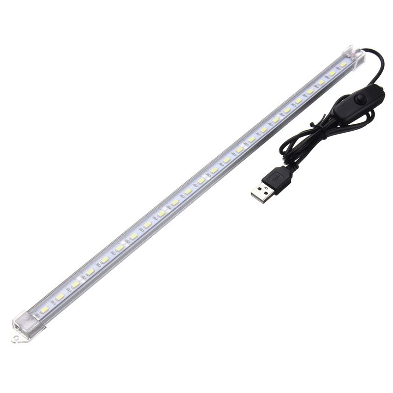 35 см 7 Вт 24 SMD 5630 Светодиодный светильник с питанием от USB DC 5 в жесткая полоса светильник с жесткой полосой лампа с прозрачной крышкой