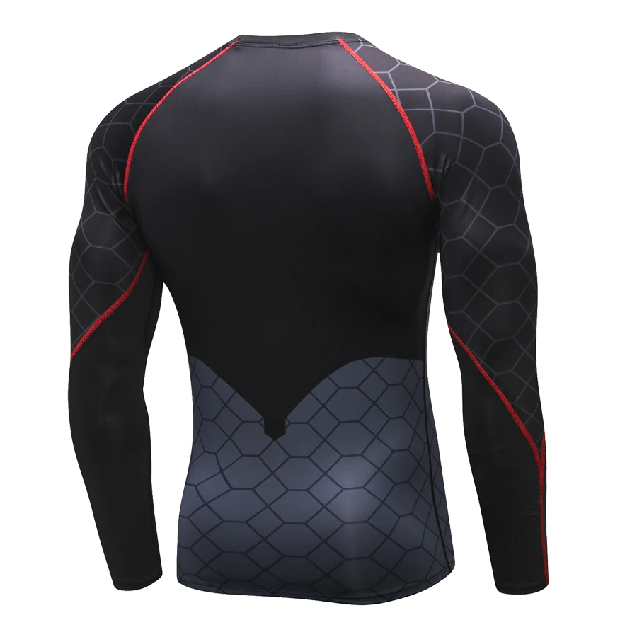 Мужская футболка для тренировок Rashguard Мужская гимнастическая майка для бега спортивная мужская компрессионная футболка для сухой посадки Фитнес Майка для спортзала BaseLayer