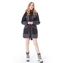 Верхняя одежда, женский лыжный костюм, длинная Лыжная куртка, Женская ветрозащитная Водонепроницаемая теплая Толстая куртка, двойной зимний костюм