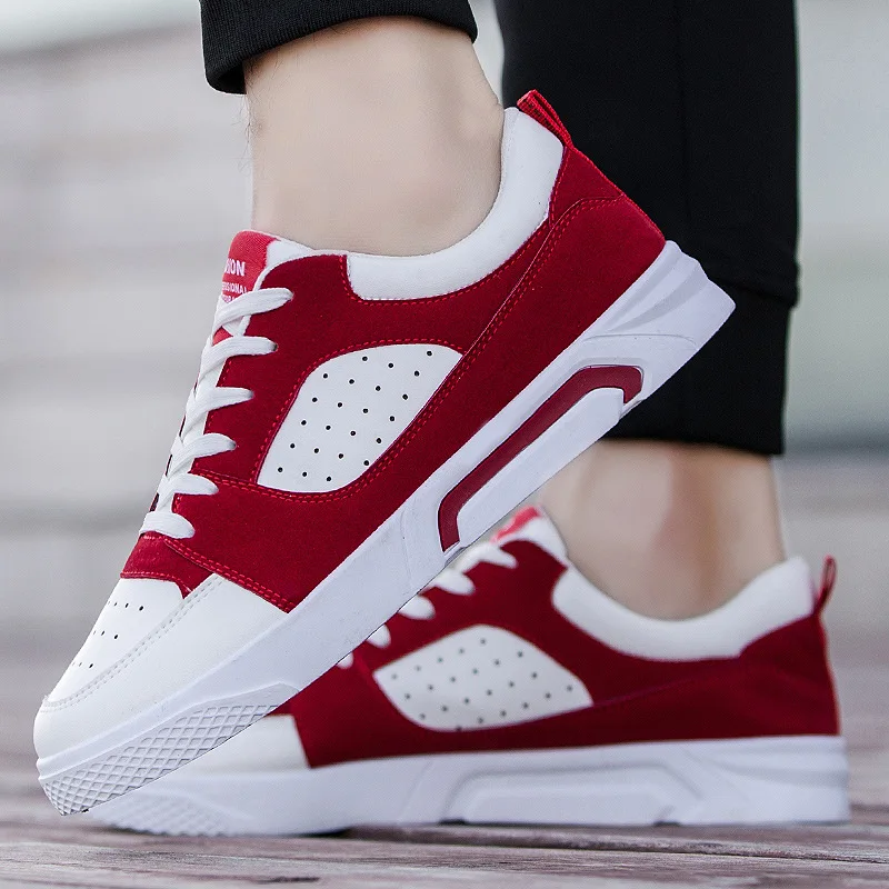 

2018 New Autumn Men Casual Shoes Comfortable Breathable Board Shoes Non-slip Wear Resistant Color Matching