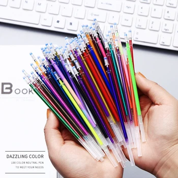 

1Pcs/Set 48Color Gel Pen Multicolor Refill Bag Neutral Core Color Mixing Colors Gel Pen Refill Color Full Refills Painting Pen
