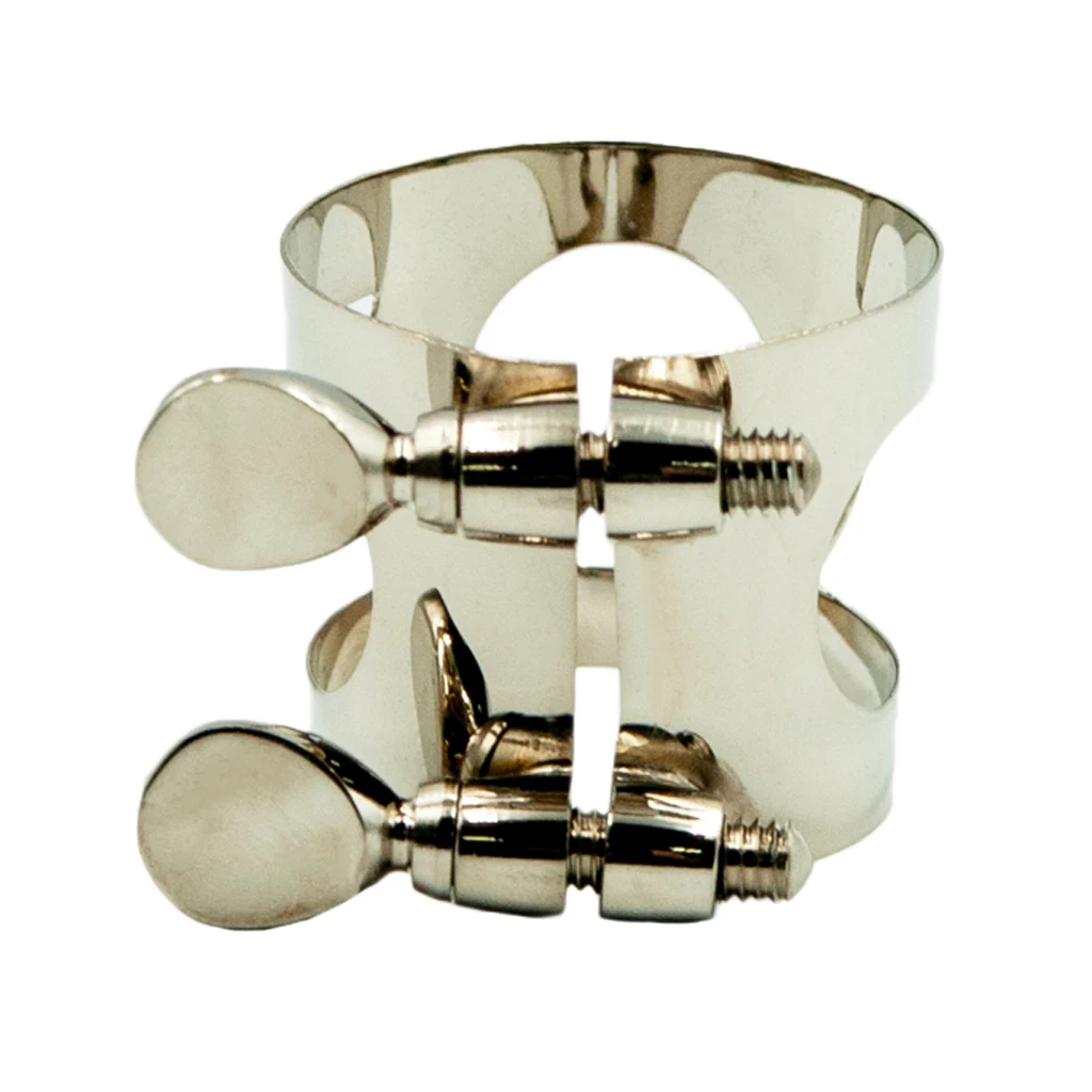 Light of Musical Store-1 Piece Metal Ligature Clip Clamp for Saxophone Mouthpiece Silver