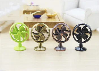 

wholesale 1:12 dollhouse miniature Mini fan doll accessories furniture toy match for forest animal family collectible Gift 2018
