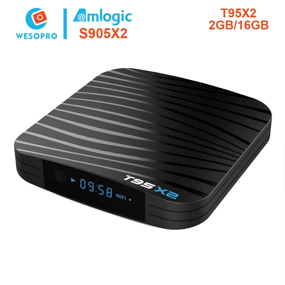 T95X2 Android 8,1 tv Box 2 ГБ/16 ГБ Поддержка британских польских голландские, французские арабские немецкие Albania иврит Испания Швеция Danmark Latino IP tv