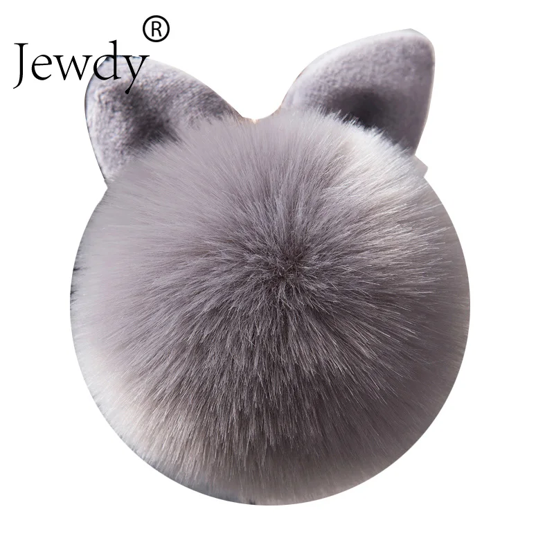 

Jewdy Bunny Key Chain Pom Pom Key Rings Rabbit Fur Ball KeyChain Porte Clef Pompom de fourrure Pompon Women Bag Charms Jewelry